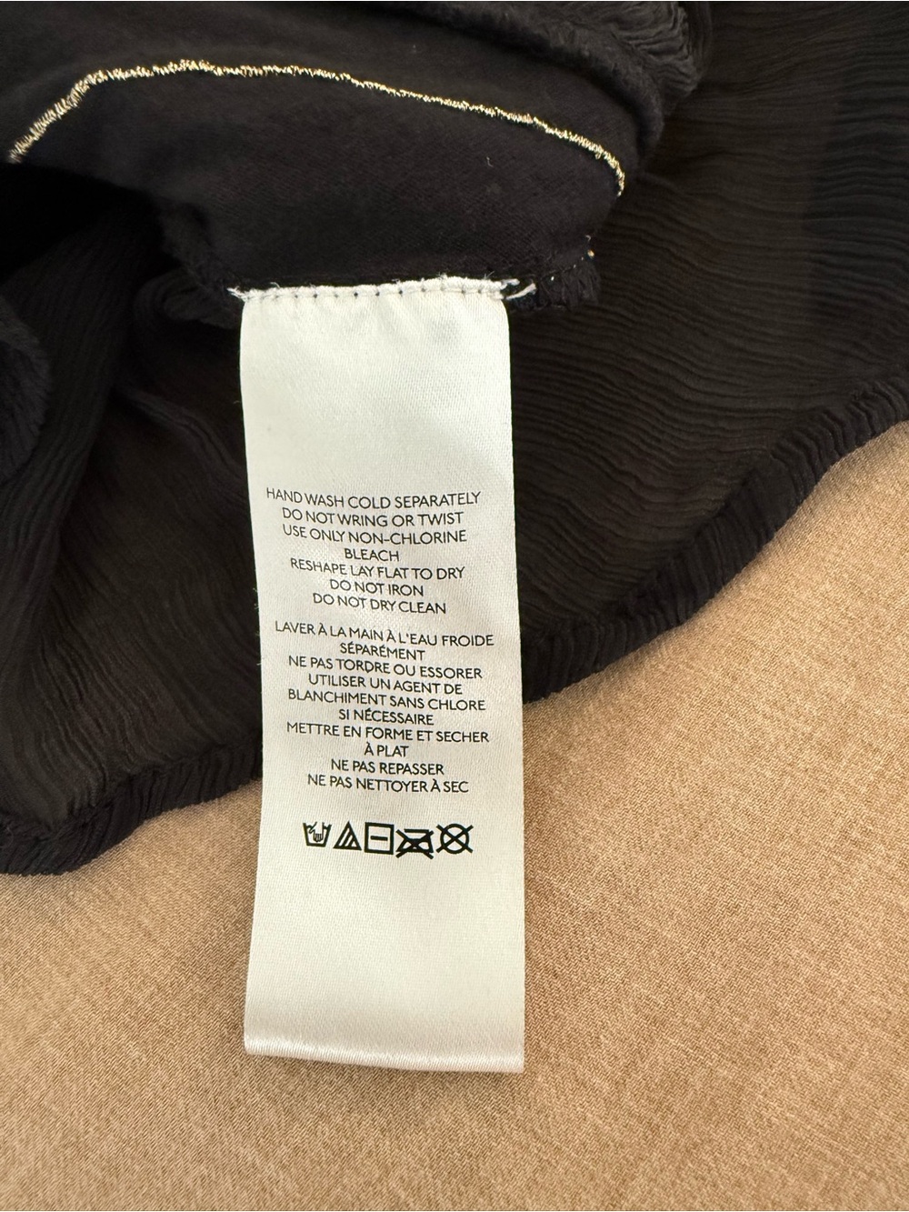 UO Black Beaded Flutter Top - Picture 4 of 6